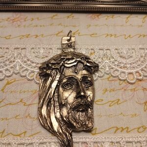 Large Vintage Jesus Pendant